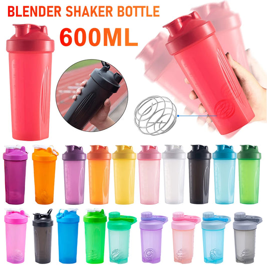 600ML Portable Protein Powder Shaker Bottle