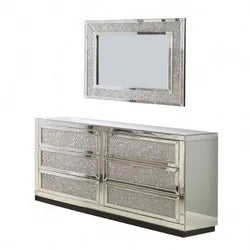 6 Drawer Mirrored Cabinet