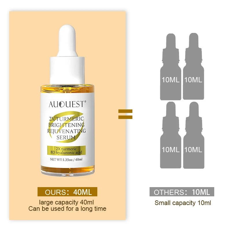 AUQUEST Vitamin C Face Serum with Hyaluronic Acid, Collagen, and Turmeric