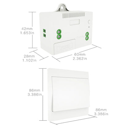 MOES RF433 Wireless Switch No Battery Remote Control Wall Light Switch Self Powered No Wiring Needed Wall Panel Transmitter.