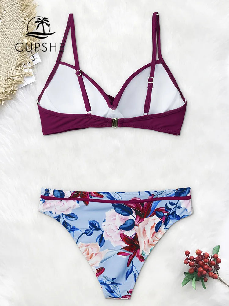 Floral Wrap Bikini Sets