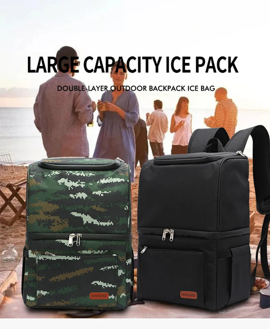 Double Layer Insulated Soft Cooler Backpack