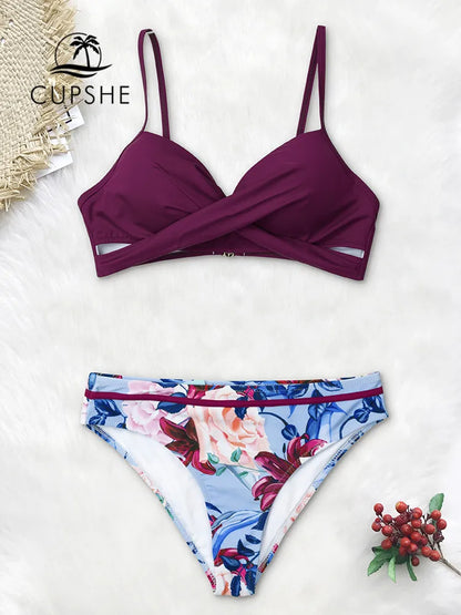 Floral Wrap Bikini Sets