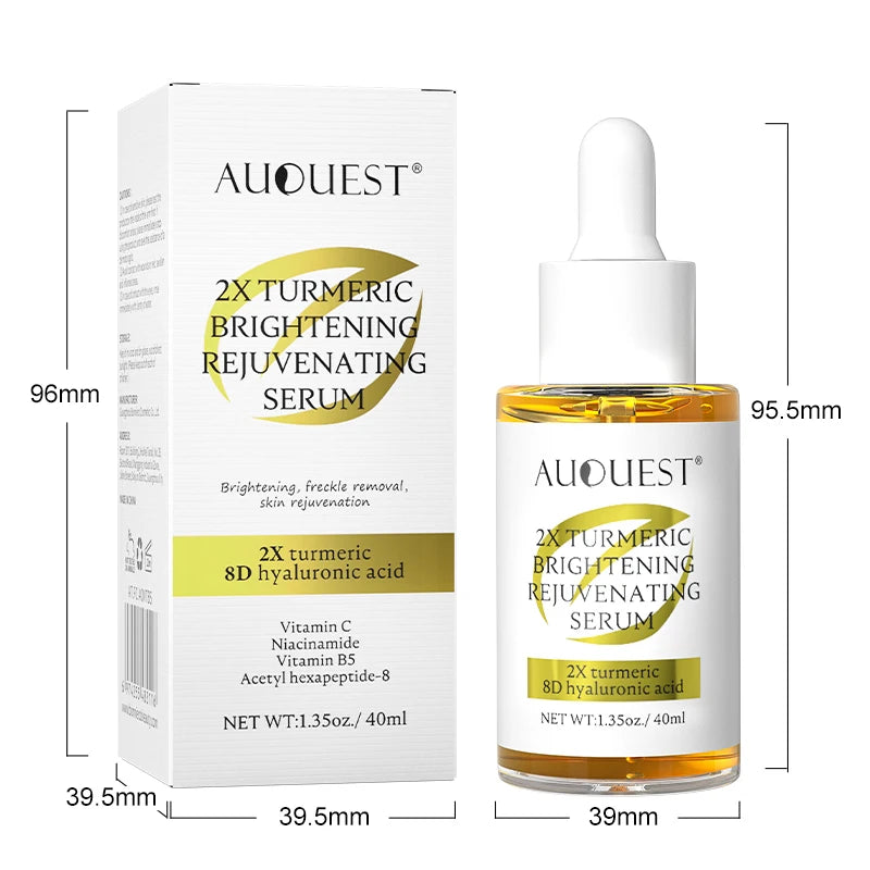 AUQUEST Vitamin C Face Serum with Hyaluronic Acid, Collagen, and Turmeric