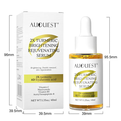 AUQUEST Vitamin C Face Serum with Hyaluronic Acid, Collagen, and Turmeric