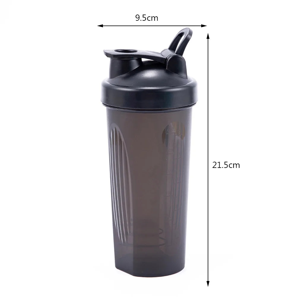 600ML Portable Protein Powder Shaker Bottle