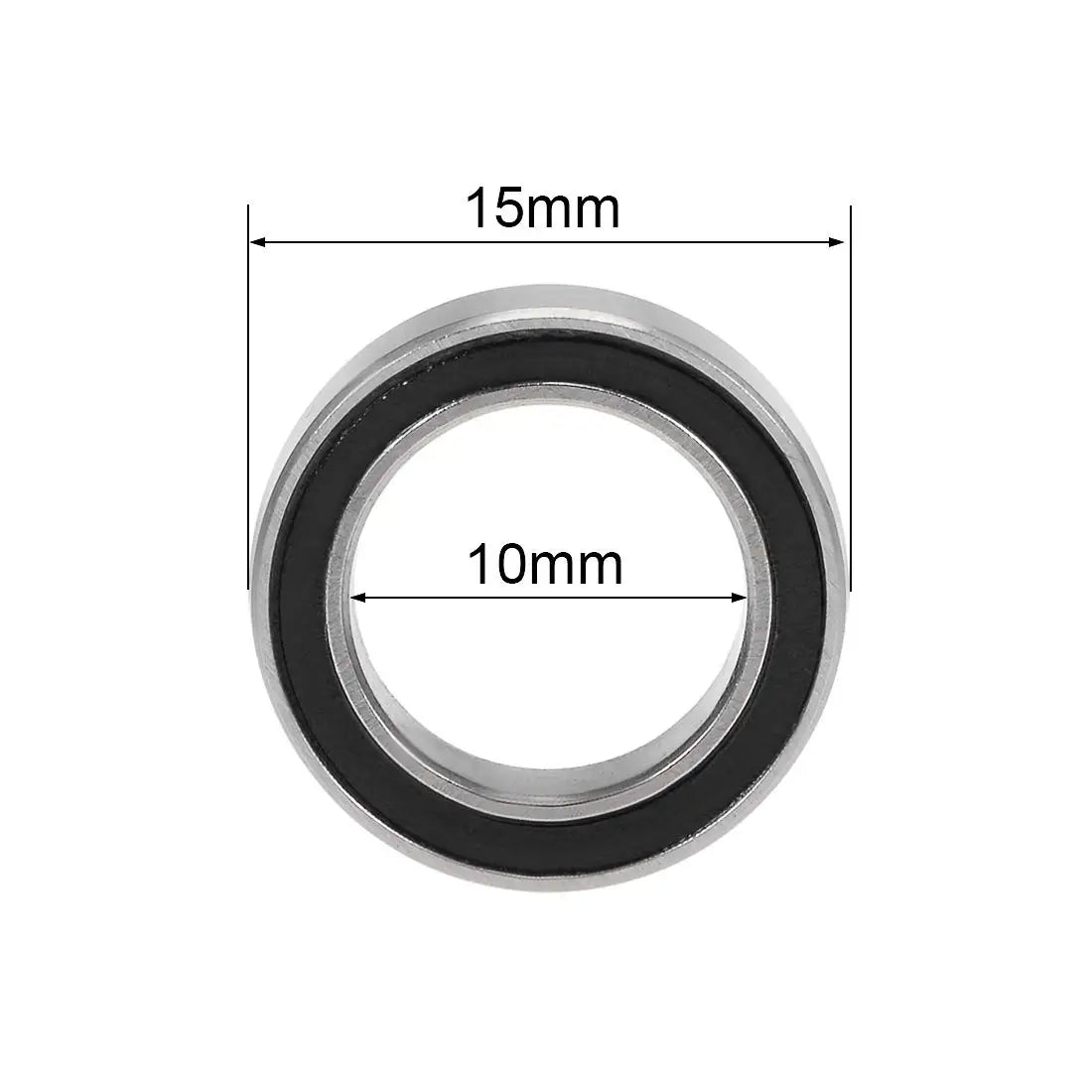 10PCS Rubber seal Deep Groove Ball Bearing