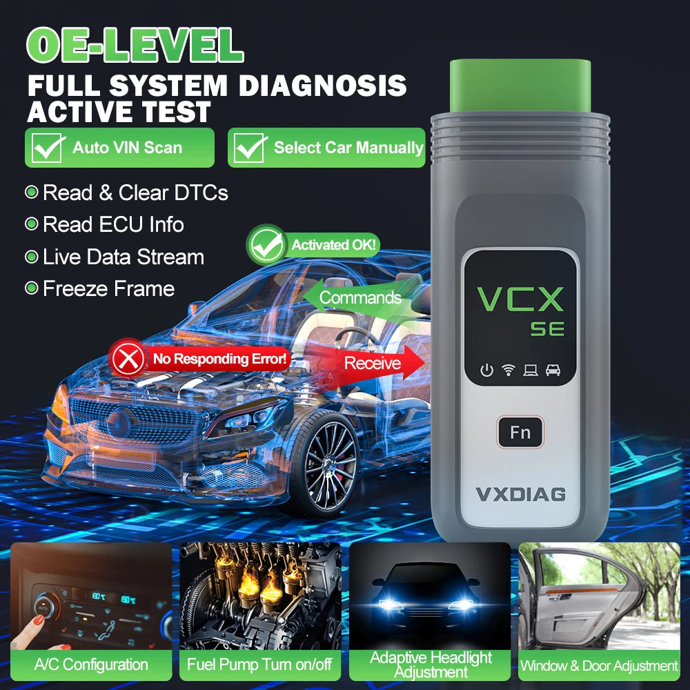 VXDIAG VCX SE for JLR DOIP VX708 for Jaguar Land Rover Car OBD2 All System Diagnostic Tool Active Test J2534 Programming Coding