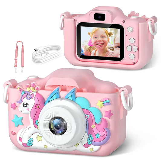 Children Camera 1080P HD Digital Video Camera 2.0-inch with Silicone Case