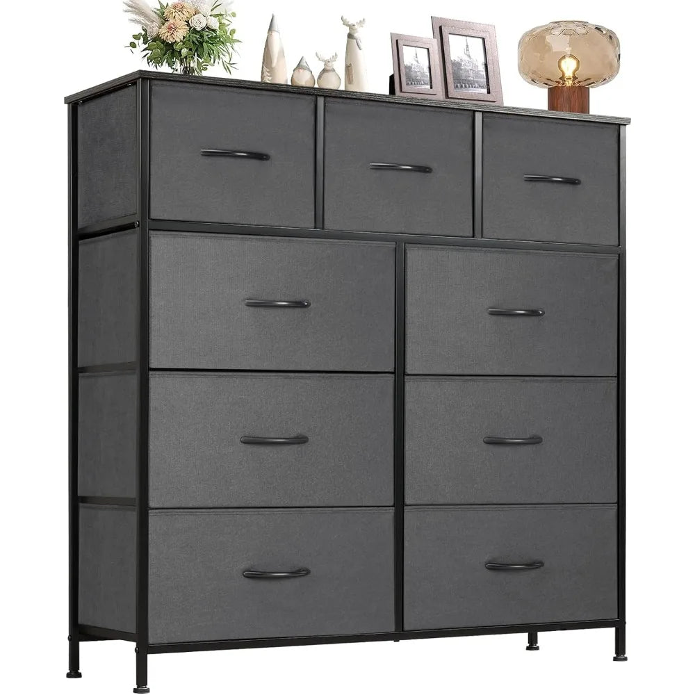 Dresser with 9 Drawers for Bedroom Fabric Storage Tower