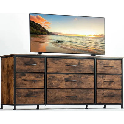 Entertainment Center with 9 Drawers for 60 '' TV